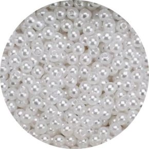 Pérola Inteira 4mm Branca c/ 100g (2000 Unidades)