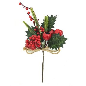 Pick Frutas Vermelhas com Hera 25 cm Galhos Matsumoto