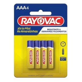 Pilha Pequena AAA Alcalina C/ 04un Rayovac