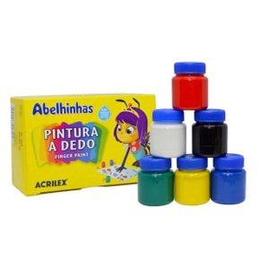 Pintura a Dedo 6 Cores Acrilex 15ml