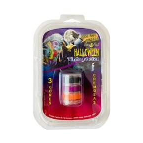 Pintura Facial Kit Halloween 03 Cores Rostinho Pintado