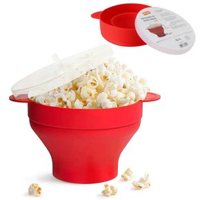 Pipoqueira de Micro-ondas Silicone Vermelho Mori