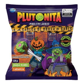 Pirulito Cabeça de Bruxa Plutonita Arcor 500g