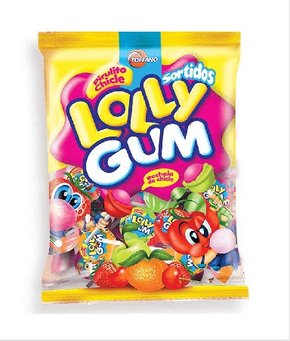 Pirulito Chiclete Sortido 600g Lolly Gum Toffano