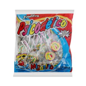 Pirulito Mini Psicodélico Miguelito - Pacote com 50 Unidades