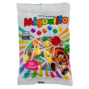Pirulito Pelota Sortido com 50 Un 300g Miguelito