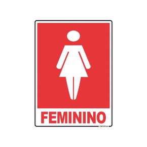 Placa de Sinalização WC Feminino 15x20 Crespan