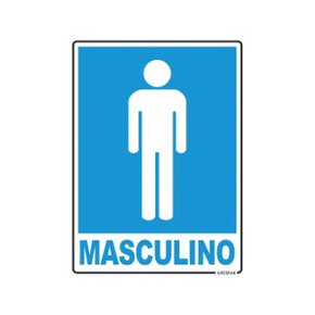 Placa de Sinalização WC Masculino 15x20 Crespan