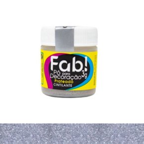 Pó Decoração Prata Metálico 3g Fab!