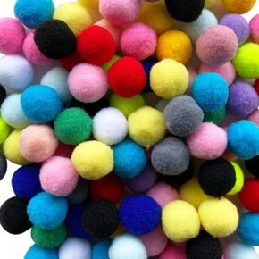 Pompom Bolinha 2cm Cores Pastel C/ 10un
