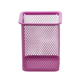 Porta Canetas Aramado Quadrado Rosa Brw