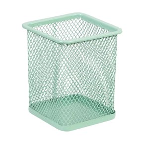 Porta Canetas Aramado Quadrado Verde Pastel BRW