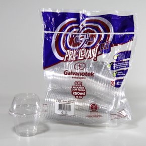 Pote 250ml Cristal PET G 677 com Tampa Bolha Galvanotek com 25 Jogos