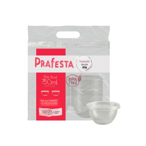Pote Bowl 250ml C/20 Conjuntos Cristal PraFesta