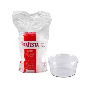 Pote Redondo C/Lacre 250ml C/10 Conjuntos Cristal PraFesta