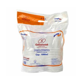 Pote Redondo com Tampa 1000ml com 20 Jogos Galvanotek