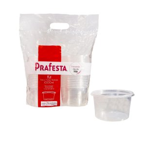 Pote Redondo Com Tampa 1000ml Com 24 Jogos PraFesta