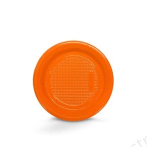 Prato Descartável PR 18 Laranja com 10 Unidades Kaixote