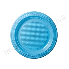 Prato Descartável PR15 C/10 Unidades Azul Claro Kaixote