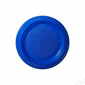 Prato Descartável PR15 C/10 Unidades Azul Escuro Kaixote