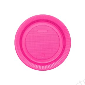 Prato Descartável PR15 C/10 Unidades Rosa Fluor Kaixote