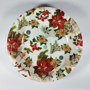 Prato Plástico Redondo 24x5cm Branco Natalino Matsumoto