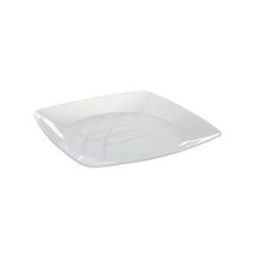 Prato PR 15 Acrílico Quadrado Com 10 Unidades Cristal Prafesta