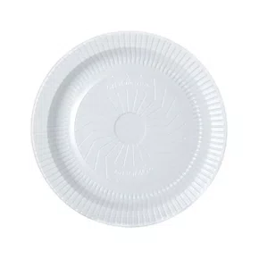 Prato PR 18 Descartável C/10 Unidades Branco Kaixote