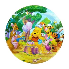 Prato Regina New Urso Pooh Pacote com 10 Unidades