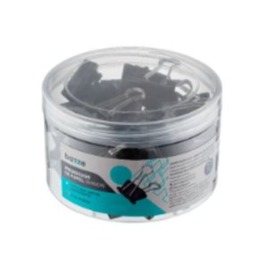 Prendedor Papel C/ Mola 25mm Preto Bazze C/ 48un