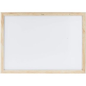 Quadro Branco 0,38x0,38 Moldura Madeira Stalo Ref 4111