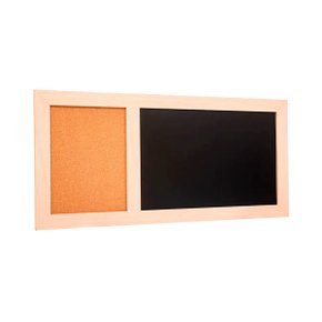 Quadro Negro C/ Cortiça Moldura Madeira Ref 4106 Stalo