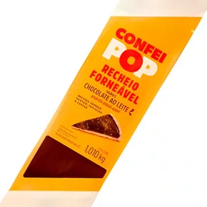 Recheio Forneável Chocolate Ao Leite 1,01Kg Confeipop Harald