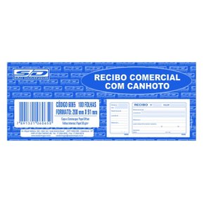 Recibo Comercial C/ Canhoto 50 Fls Sao Domingos
