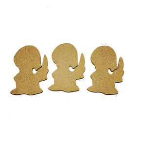 Recorte MDF Anjinho Com 03 Unidades Cod 6168