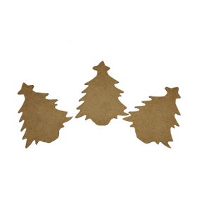 Recorte MDF Árvore Natal Com 03 Unidades Cod 6166