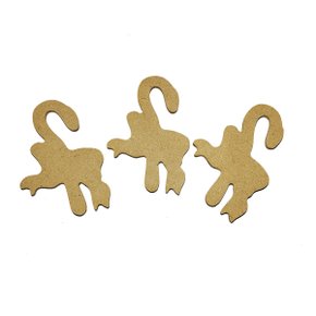 Recorte MDF Bengala Natal Com 03 Unidades Cod 6155