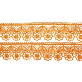 Renda Sintética Laranja 4cm Metro