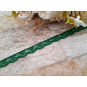 Renda Sintética Verde Escuro 1cm Metro