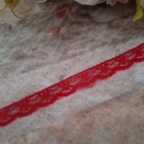 Renda Sintética Vermelha 1cm Metro