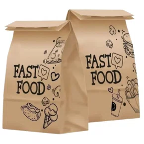 Saco Kraft Fundo Quadrado Fast Food 20,5x34,5x11,5 C/ 50 Unidades Embale Bem