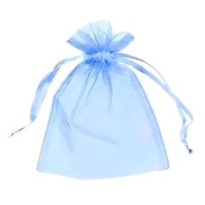 Saco Organza 10x15 cm C/ 10 Unidades Azul Yoss