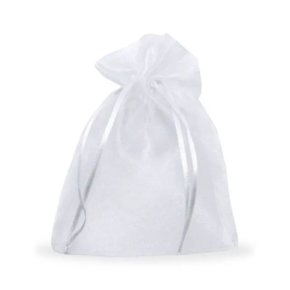 Saco Organza 10x15cm Branco C/ 10un Make +