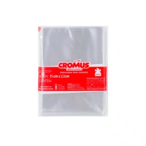 Saco PP 15x22 Incolor com 50 Unidades Cromus