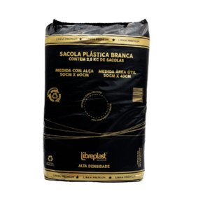 Sacola Branca Alta Densidade 40x50 C/ 2,5kg Libre