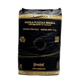 Sacola Branca Alta Densidade 50x60 C/ 2,5kg Libre