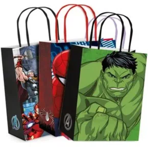 Sacola Presente Grande Marvel Personagens Sortidos 32x26,5x13cm Cromus