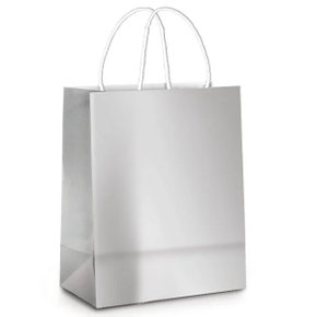 Sacola Presente Pequena Prata Metalizada 21,5x15x8cm Unidade Cromus