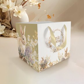 Sacola Quadrada Coelho Páscoa - Unidade