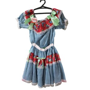 Saia Junina Caipira Tamanho Nº16 Verde Jeitinho de Anjo